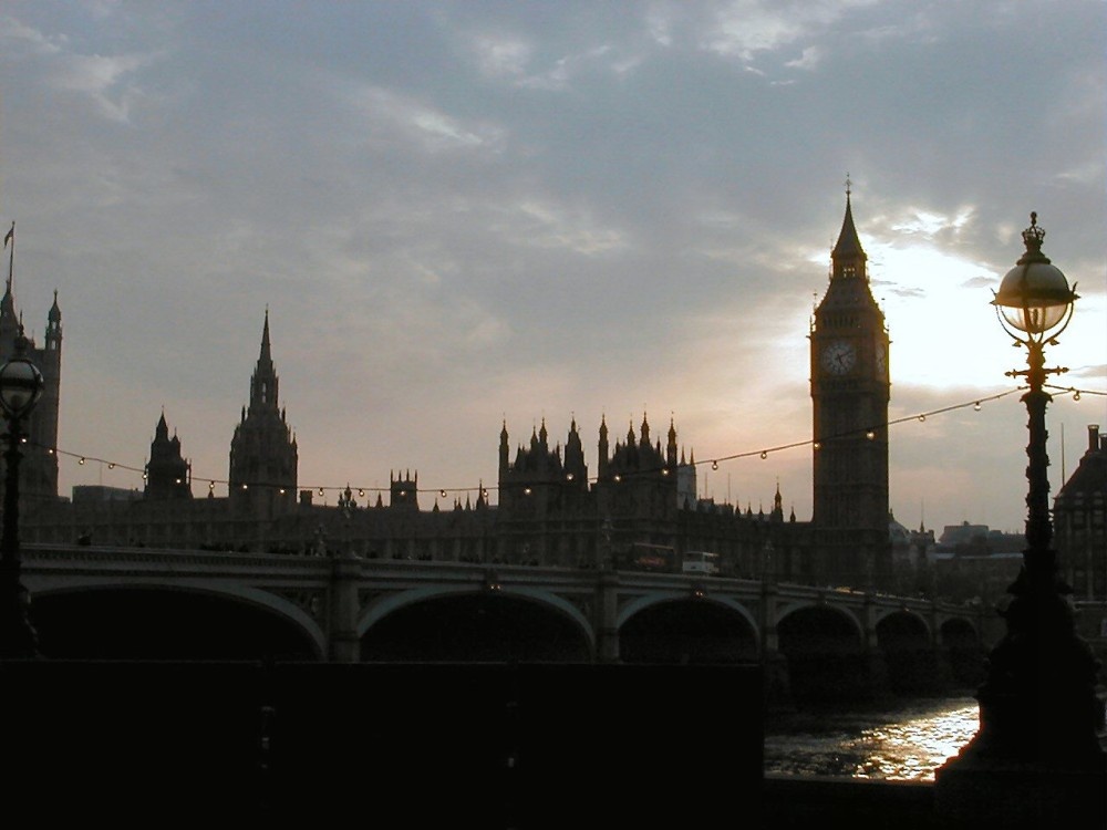 London at sunset.