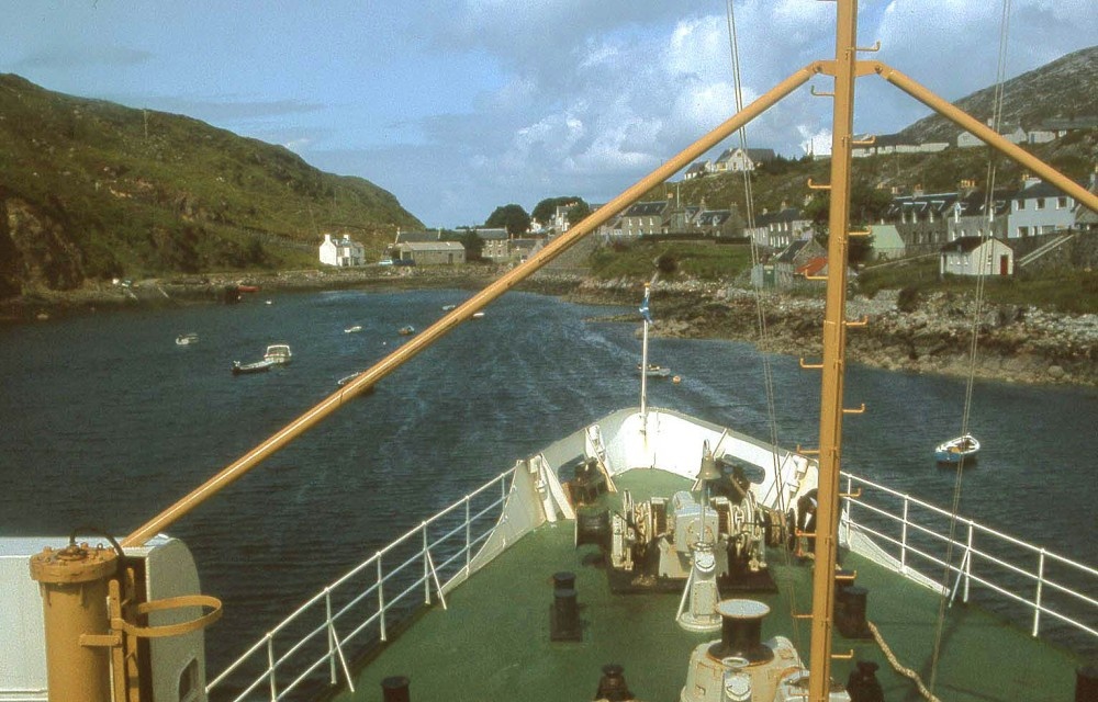 Arriving at Tarbert, South Harris, Scotland