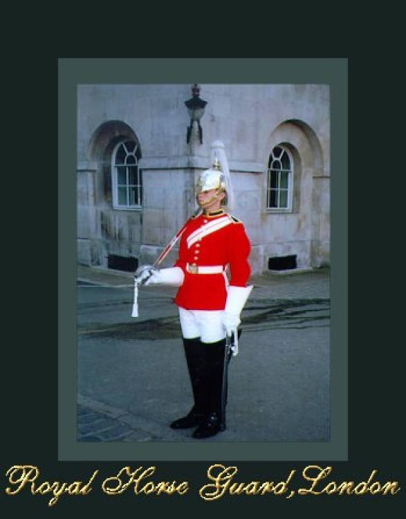 A royal horse guard in London