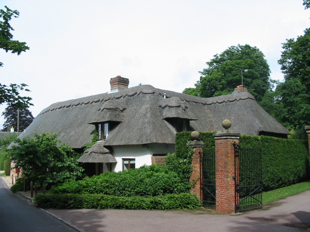 A thatched roof in Braishfield, Hampshire