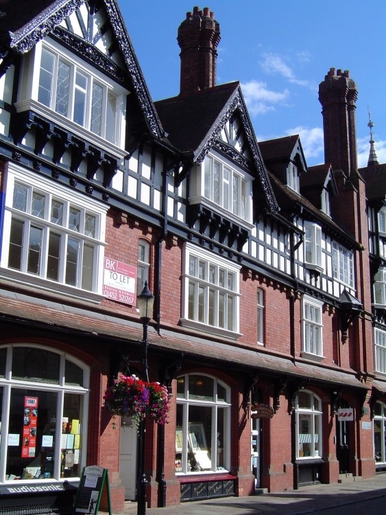 Row of shops located near Gloucester Cathedral.