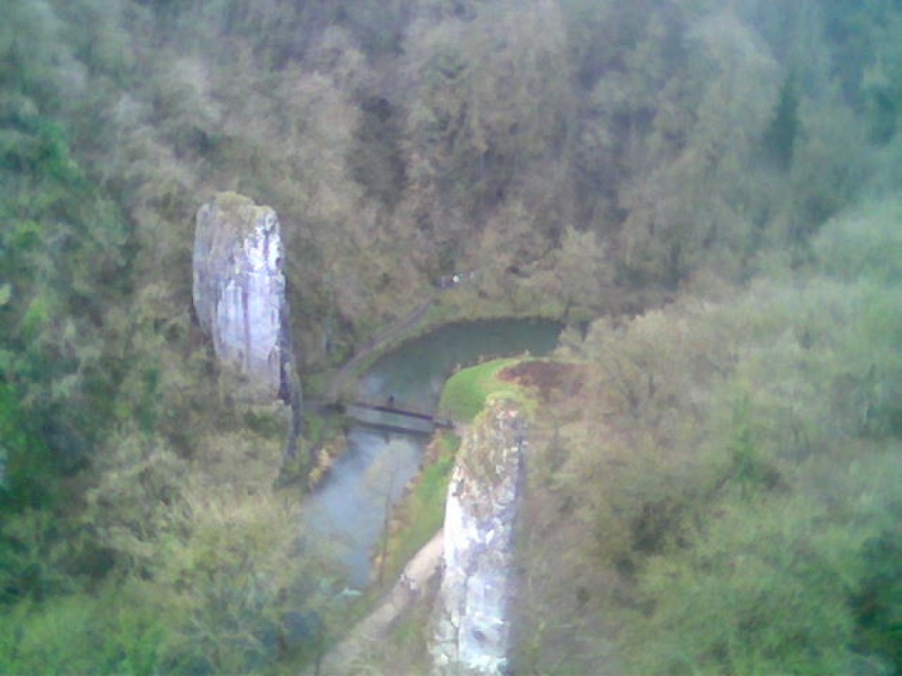 The picture is a shot of Ilam rock from pickering Tor. In Dovedale