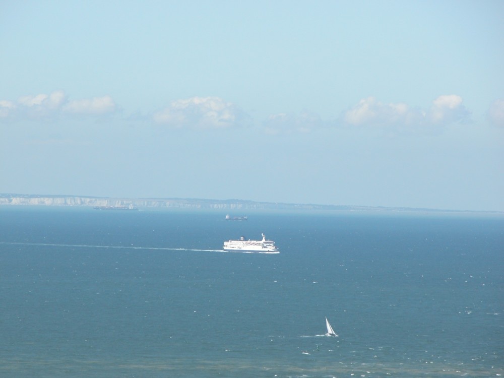 The channel and Kent as seen from France