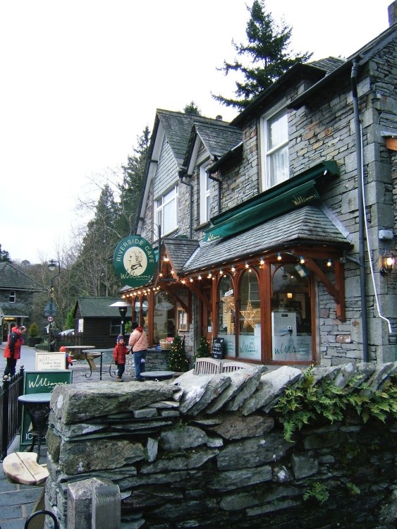 Riverside cafe in Grasmere, Jan 05