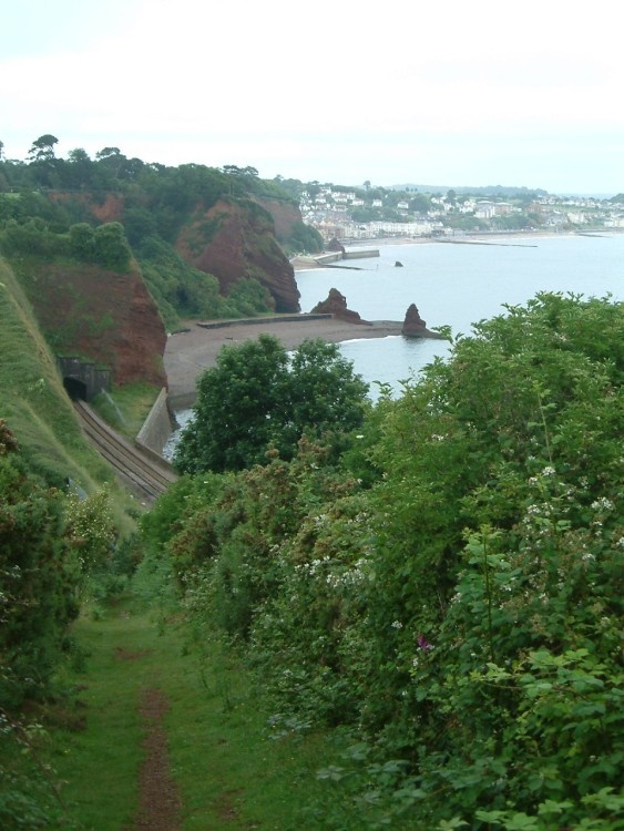 Approaching Teignmouth on the South West Coastal Path.
