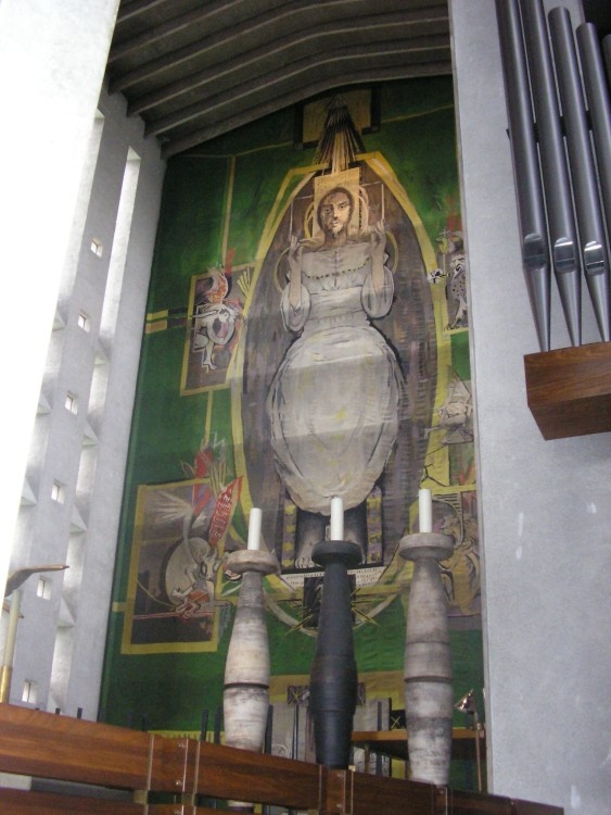 Alter Tapestry of Christ in Glory in Coventry Cathedral. Coventry. West midlands