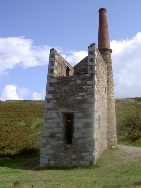 An old tin mine near Porthleven, South Cornwall.