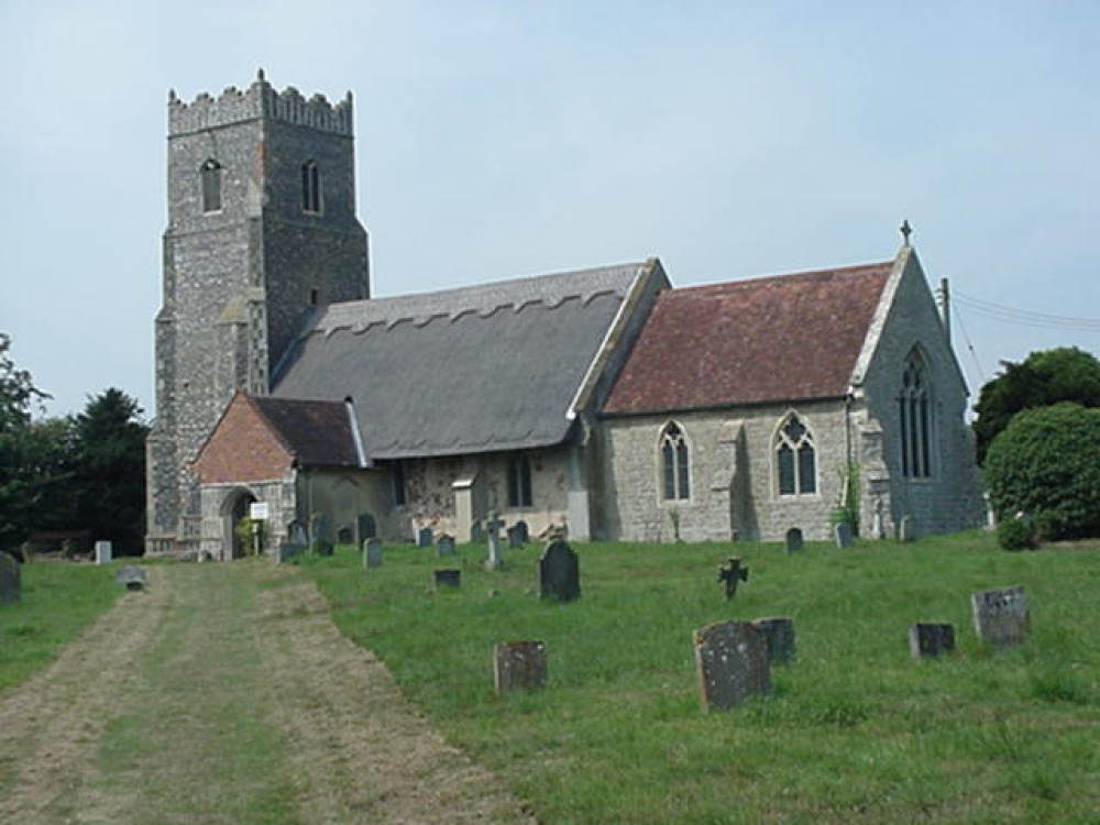 Iken Church a thatched Suffolk church.