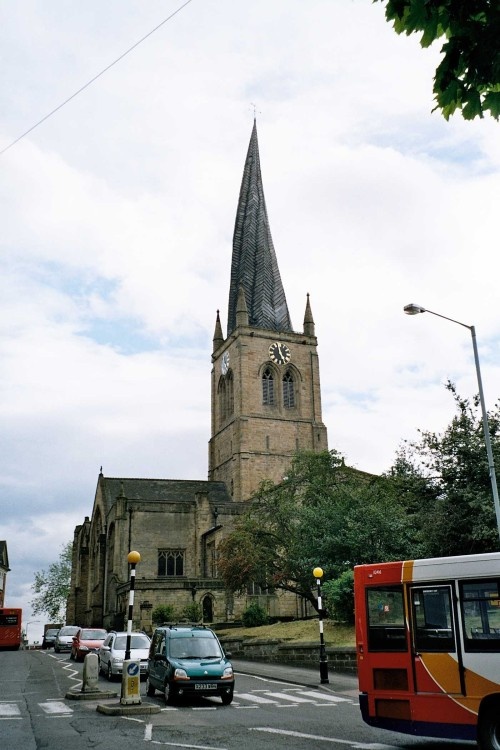 St Mary and All Saints Church in Chesterfield, Derbyshire