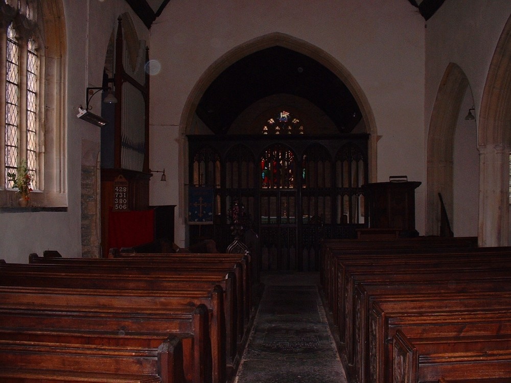 Photograph of Middlezoy. View inside the church.