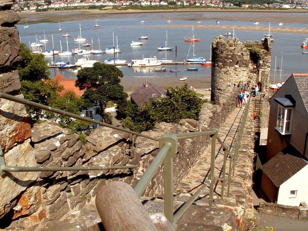A view of Conwy Quay from the Castle Walls