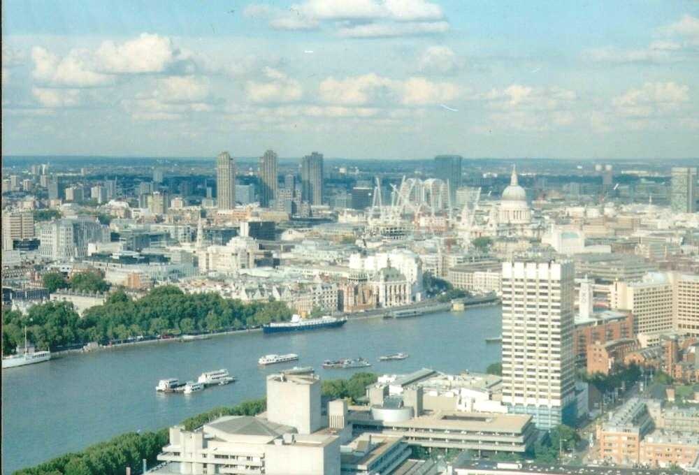 London Panorama - from London Eye, Sept 2002