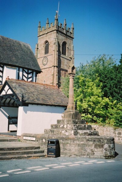 The Bullring with All Saints Church in background. Claverley, Shropshire