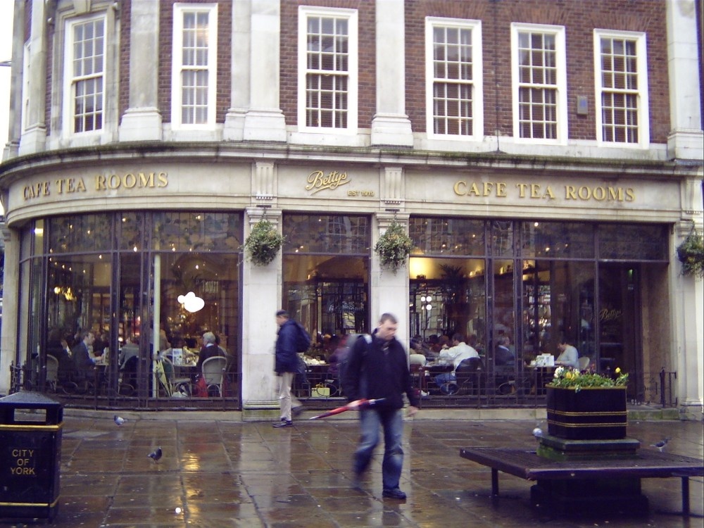 York. Bettys still crowded, even in January