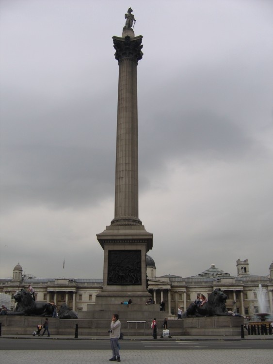 Nelsons Column at Trafalgar Square, London