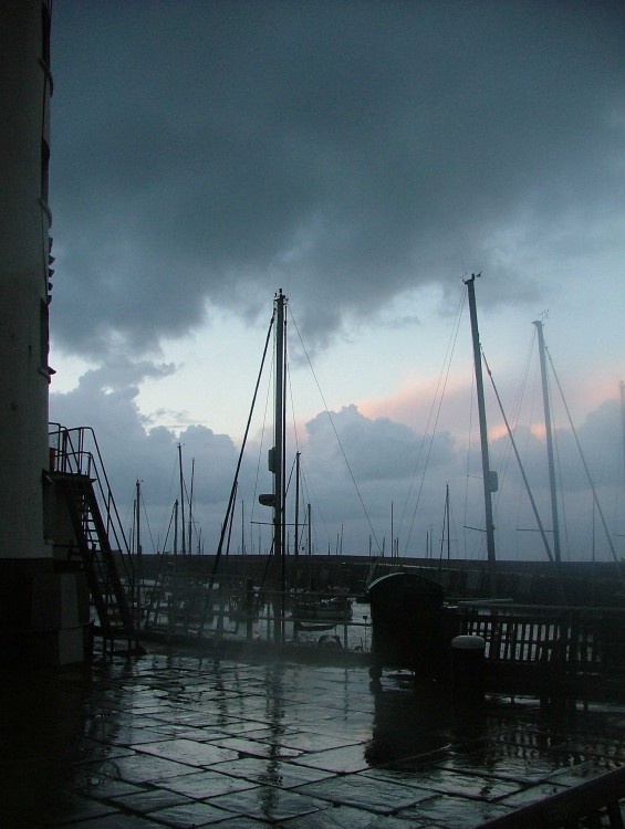 This is a photo of the harbour near the theme park on the seafront in Scarborough, North Yorkshire