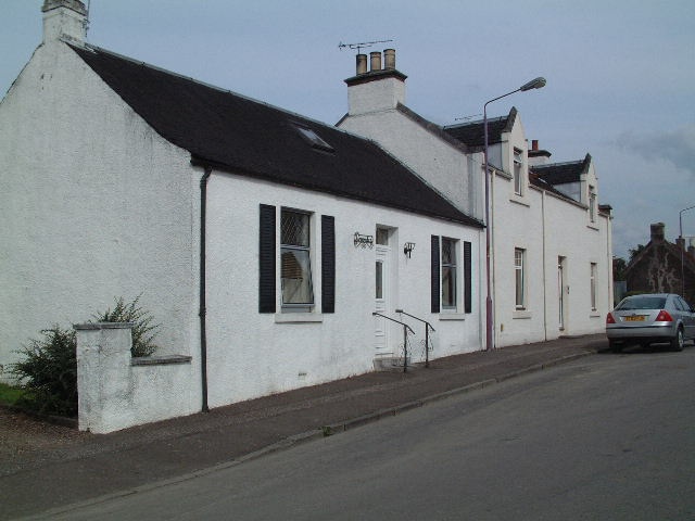 Photograph of Lovely old houses in the Main Street of the village of Cambus, Clackmannanshire, Scotland.