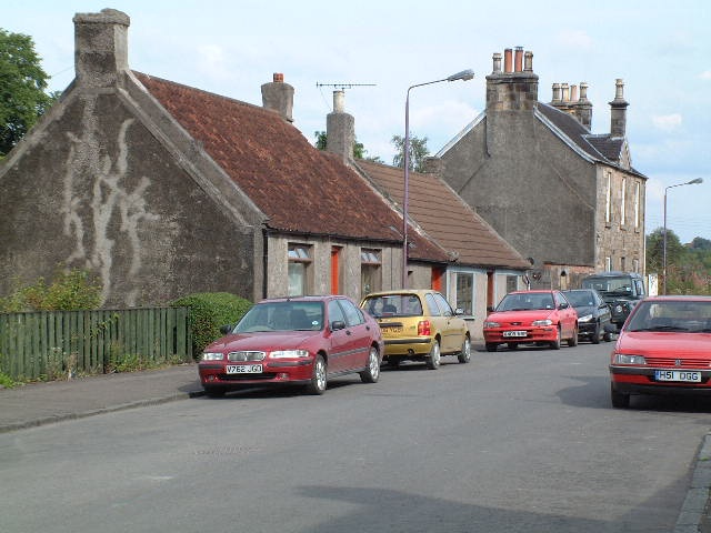 Lovely old houses in the Main Street of the village of Cambus, Clackmannanshire, Scotland.