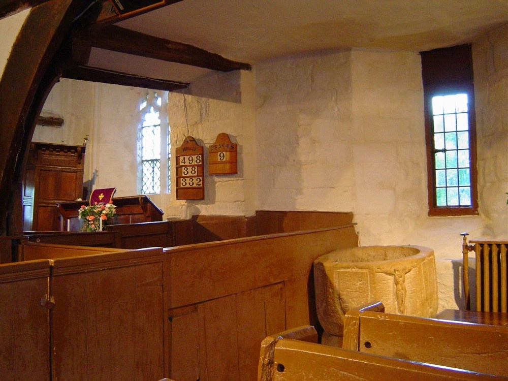 Photograph of Dale Abbey Church, (interior) Dale Abbey, Derbyshire