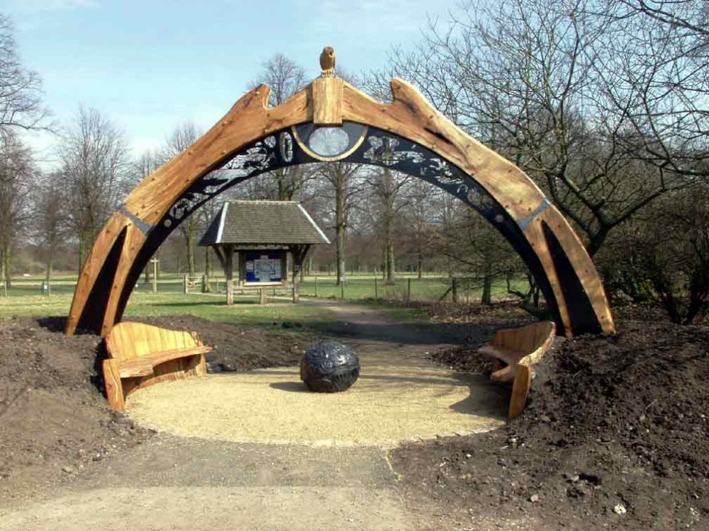 'Marbury Arch' Gateway Feature created by artist Bill Welch... photo by Bill Welch