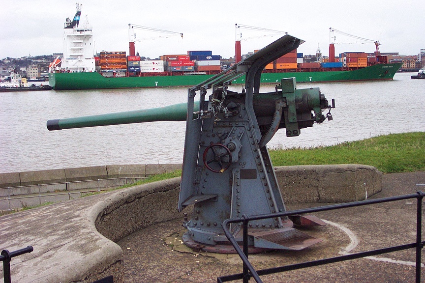 The gunline at Tilbury Fort is also a great place to watch ships passing by on the River Thames. photo by Barry Slemmings