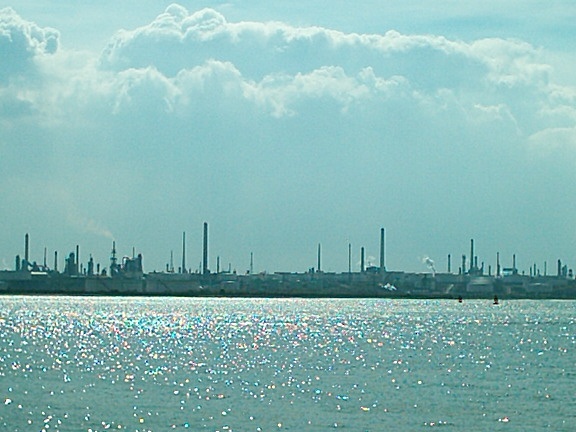 Fawley Refinery viewed from Hamble, Southampton