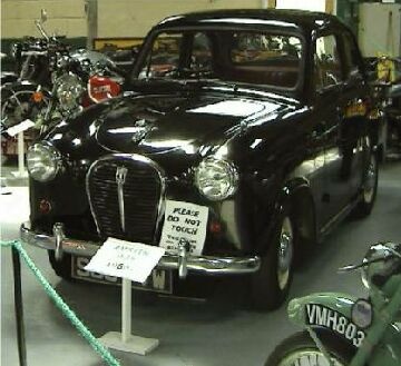 Exhibit in the Bentley Motor Museum (Austin A35), near Lewes, East Sussex photo by John Pelling