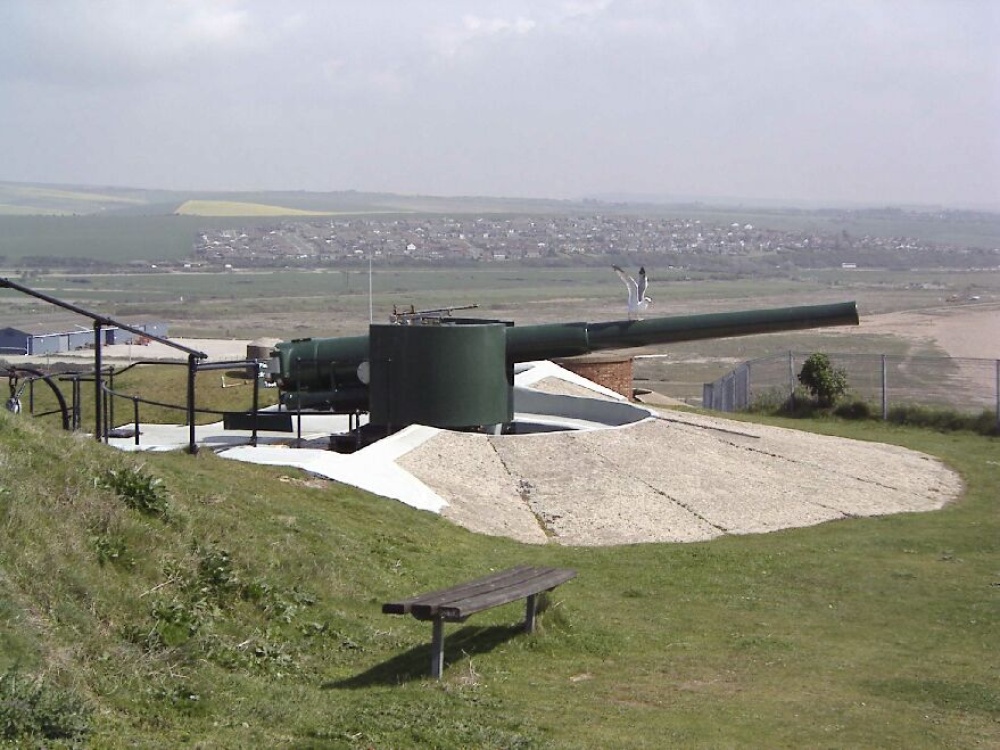 An artillary gun located at the Newhaven Fort, Newhaven, East Sussex. photo by John Pelling