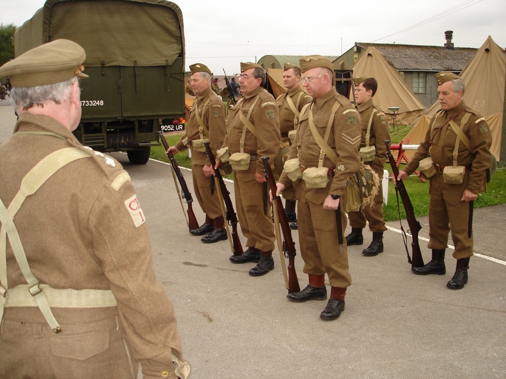The captain's inspection at Yorkshire Air Museum, Elvington, North Yorkshire.