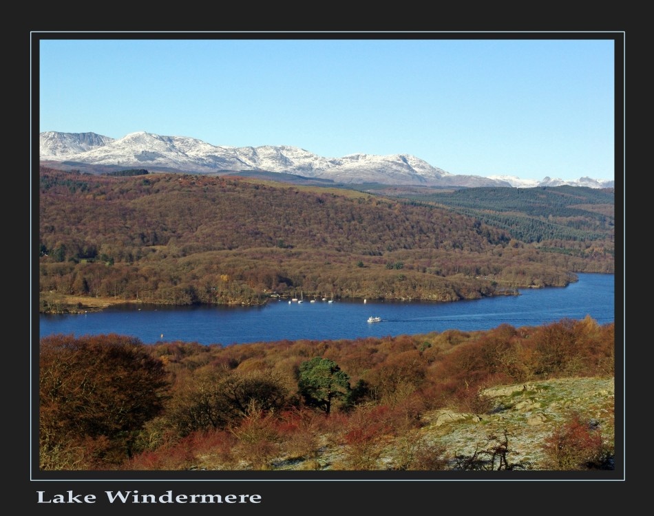 Beautiful Lake Windermere in the lake district.