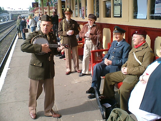 A WW2 Event on the East Lancashire Railway Line from Bury to Rawtenstall, Lancashire.