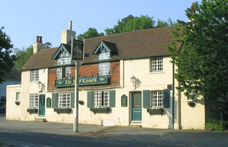 The Jolly Tanners Public House at the top of the common, Staplefield, West Sussex.