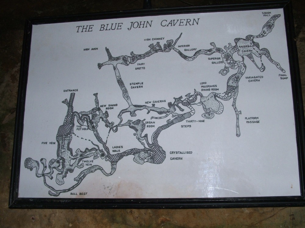 Blue John Cavern map inside the cave =) (taken 04-05-2006) photo by Petra Senders