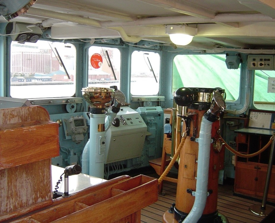 Photograph of The Bridge, Royal Yacht Britannia, Leith, Scotland