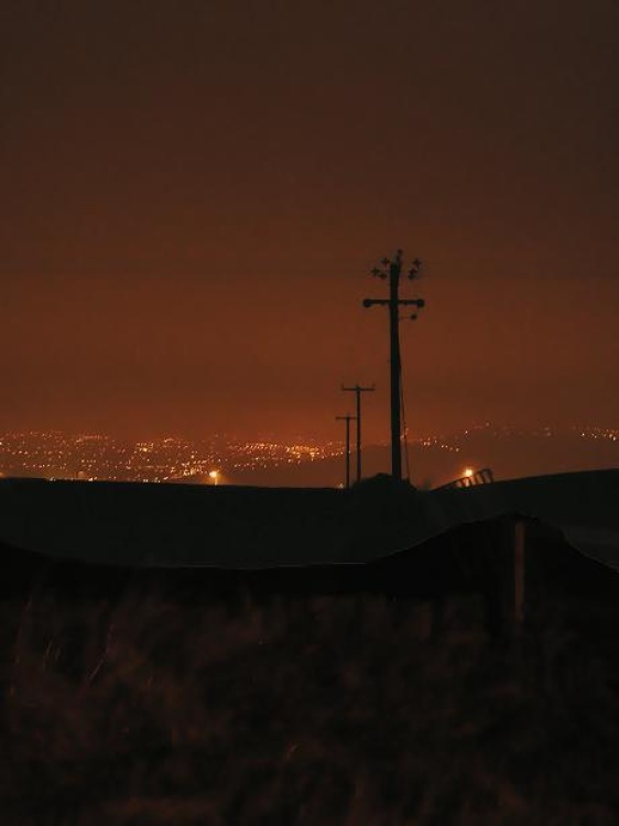 Calderdale bathed in sodium street lighting, The West Riding