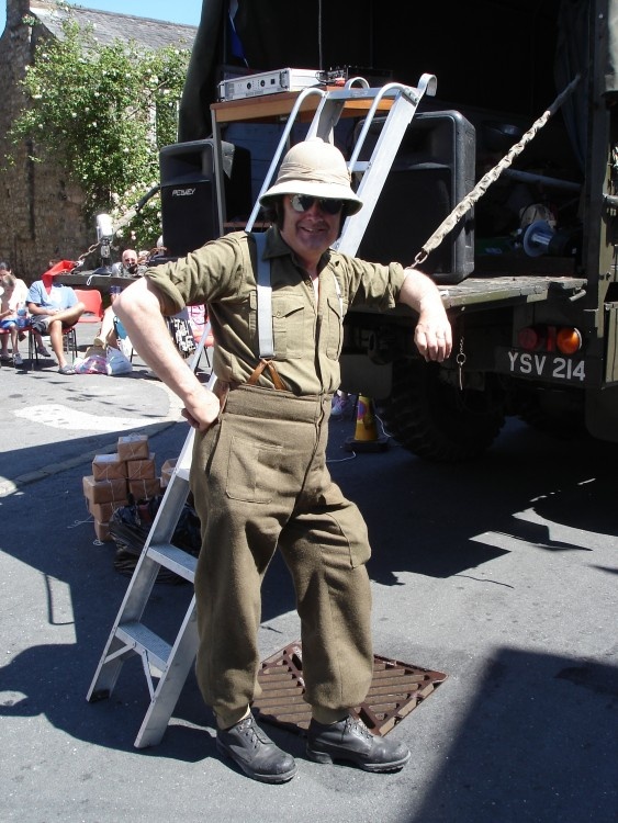 A WW2 Event, at Ingleton, North Yorkshire, Pictured is John Ward, the organiser of the event.