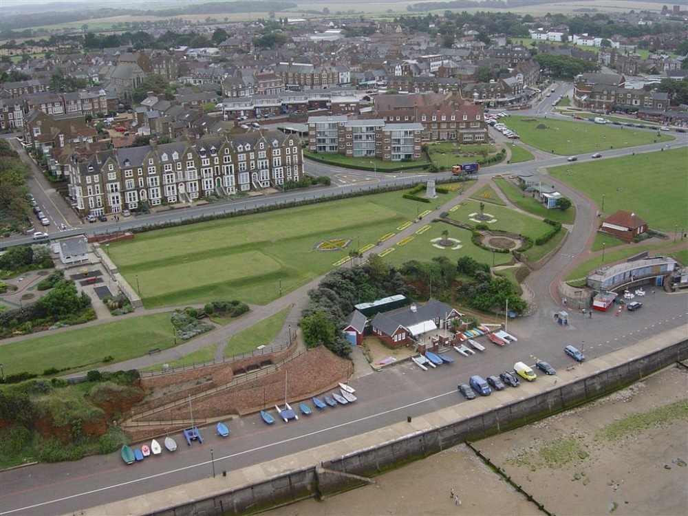 Hunstanton, Norfolk. From the air Aug 2004