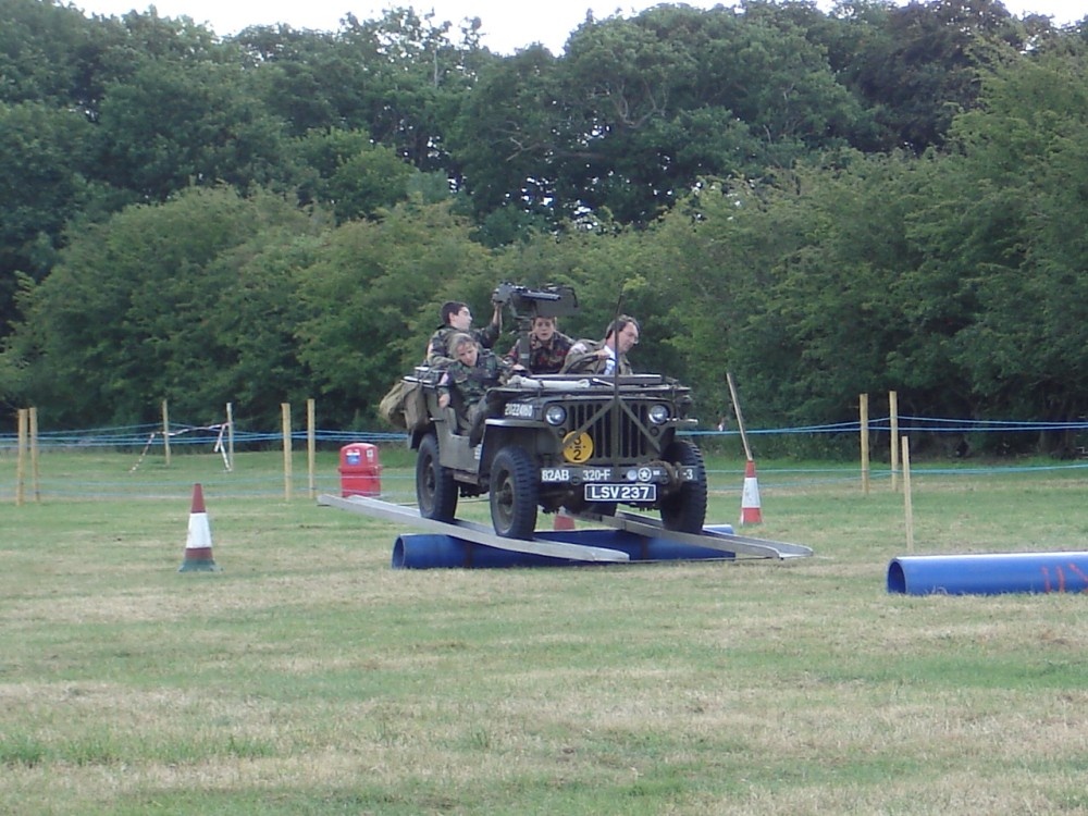 A WW2 Event at Rawcliffe Hall, Out Rawcliffe, Lancashire.,(The balancing of the Jeep Competition),.