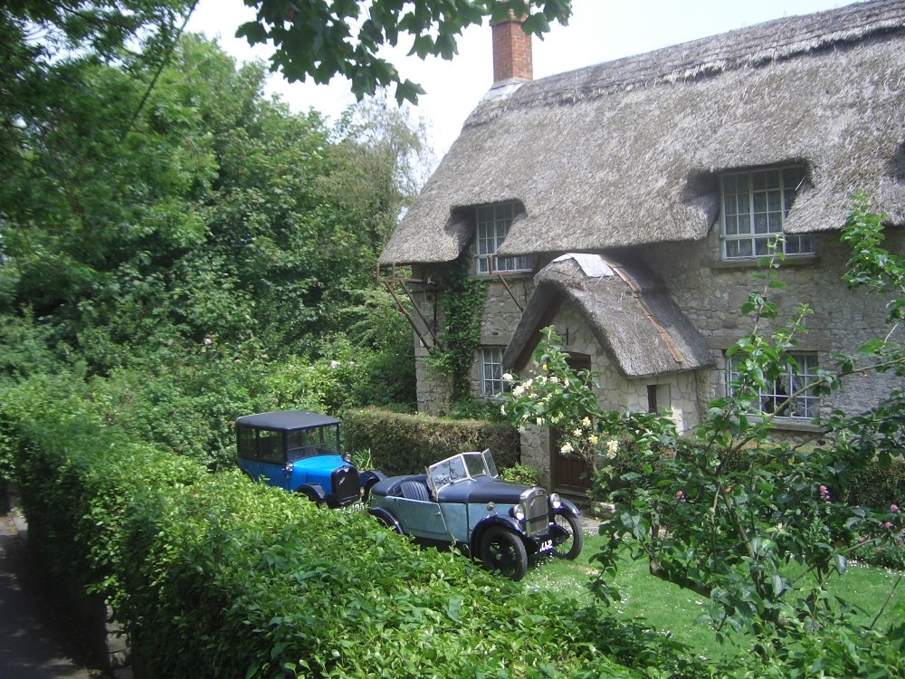 Cottage near Freshwater, Isle of Wight. Taken from an open top bus.