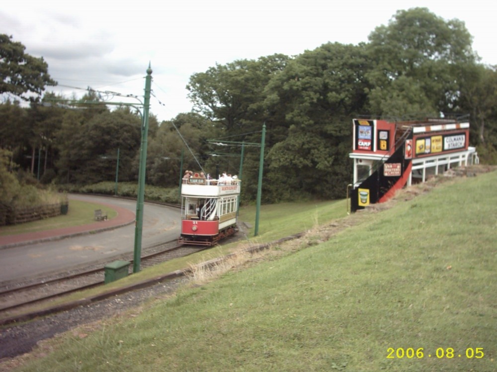 Bus and Tram at Beamish Museum, Co Durham