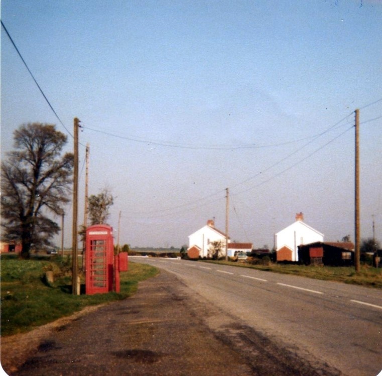 View from Parish Hall looking towards council houses, Brothertoft,  circa 1979/80