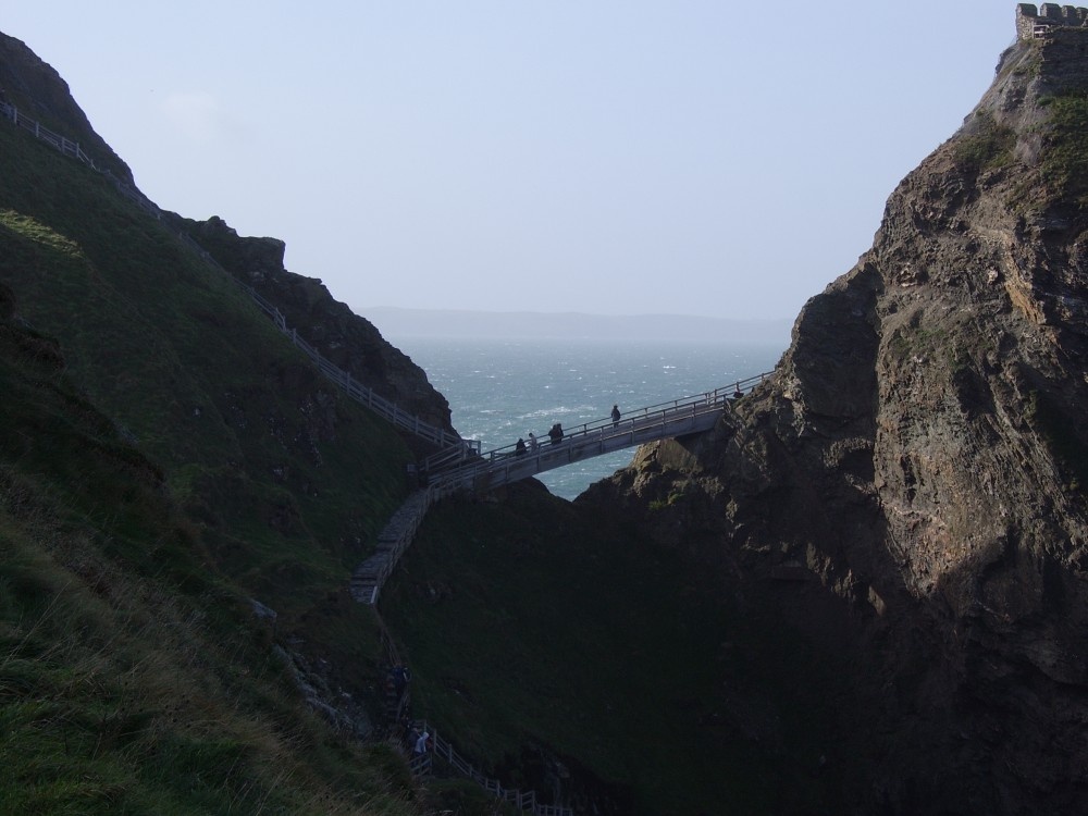 Bridge leading to King Arthur's Castle, Tintagel, Cornwall, England. photo by Dave Coulson