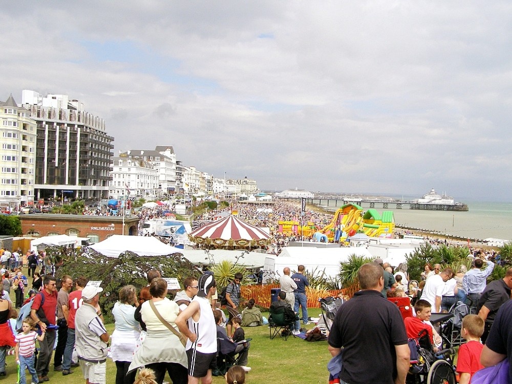 Eastbourne - visitors on the 