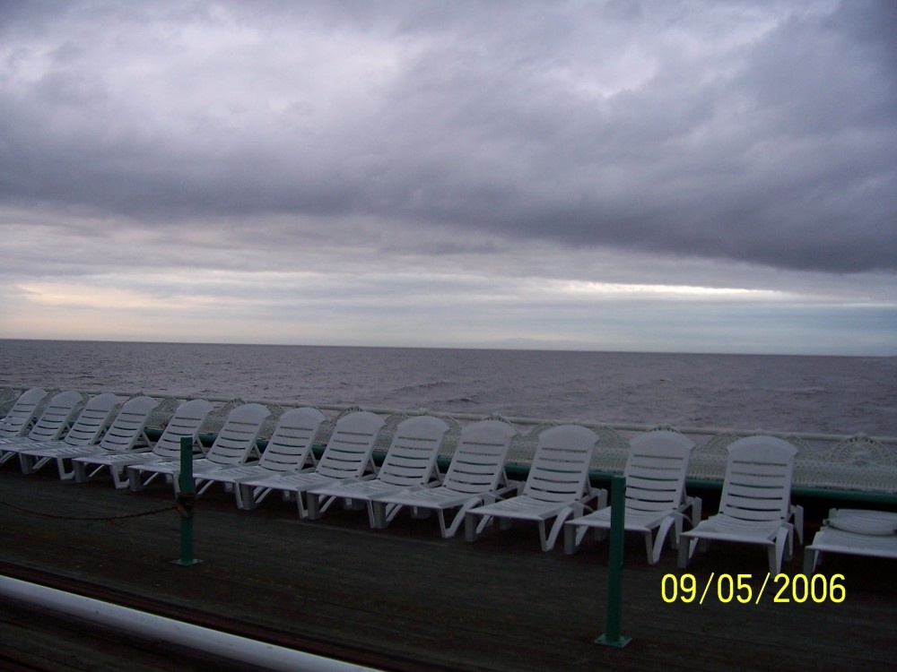 Evening view from North Pier at Blackpool, in September.