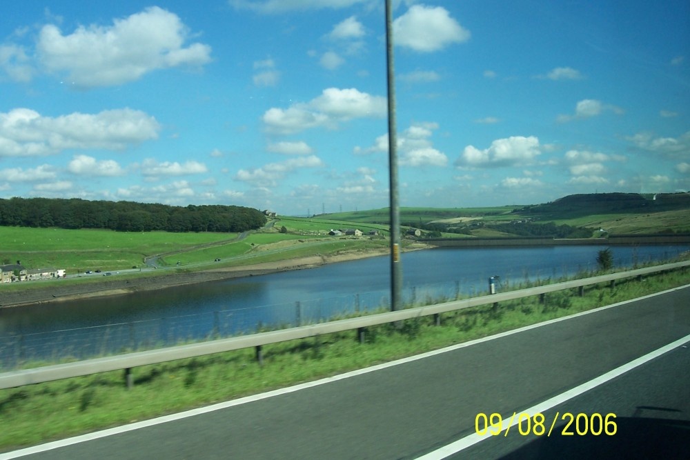 on Coach on motorway From Blackpool to Leeds.