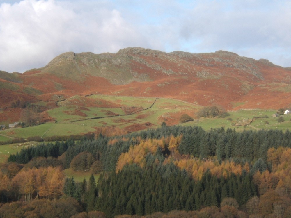 Looking across the Lickle Valley near Broughton Mills, Cumbria, in autumn.