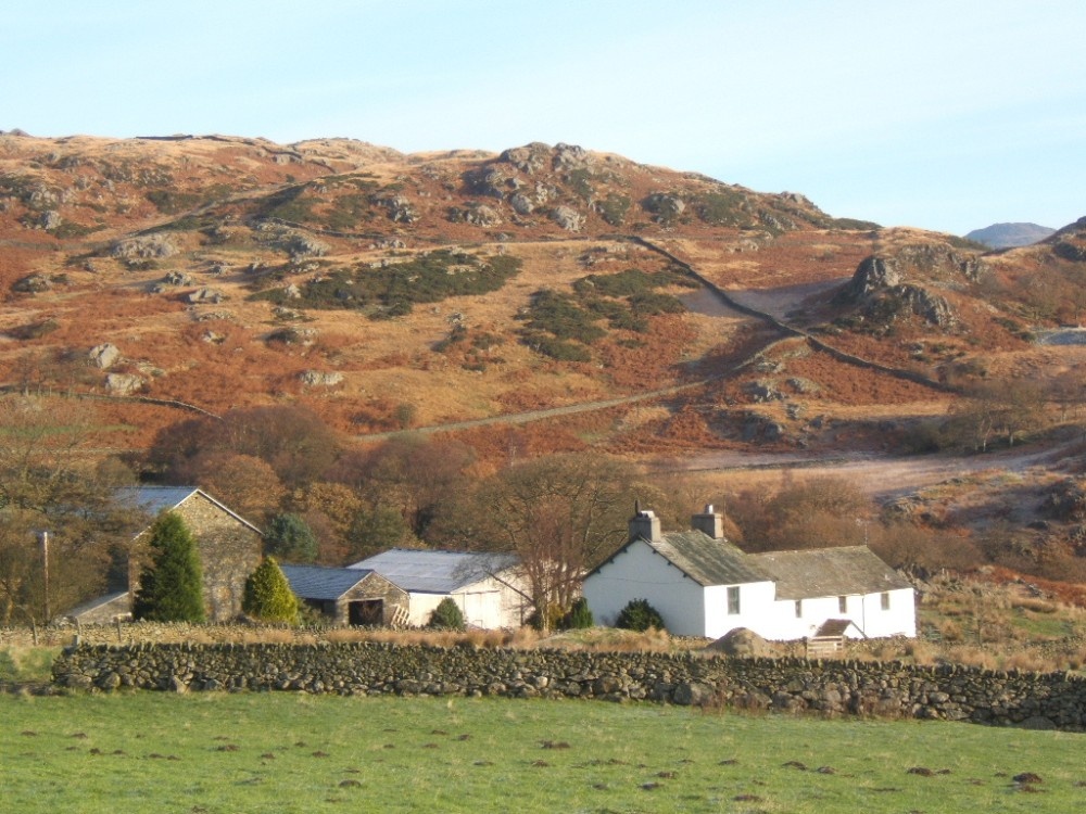 Farm above Ulpha near the Birker Fell road. Cumbria