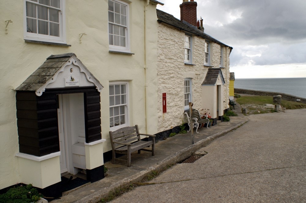 More houses at Charlestown. Overlooking the harbour. St Austell, Cornwall. September 2006