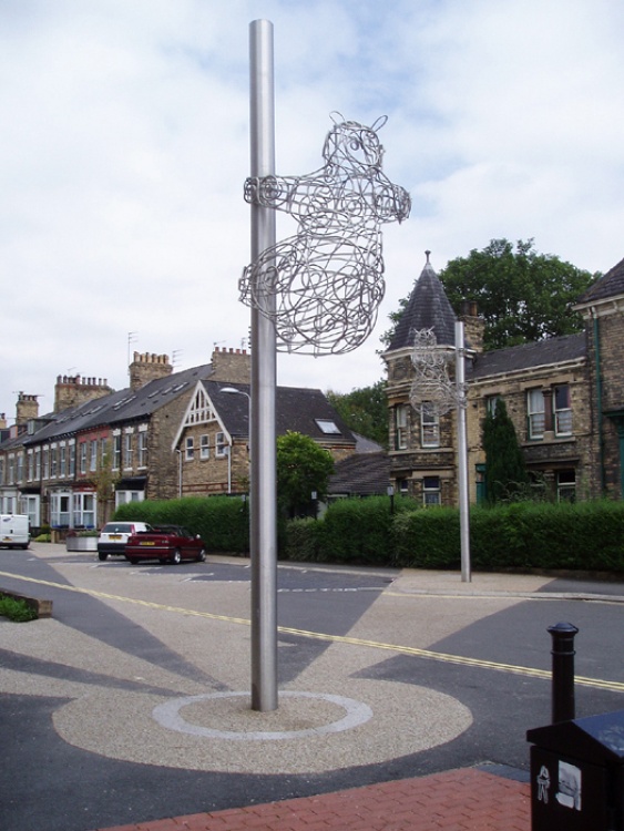 Bears up a pole, Albany Street, Kingston upon Hull, East Yorkshire. August 2006.