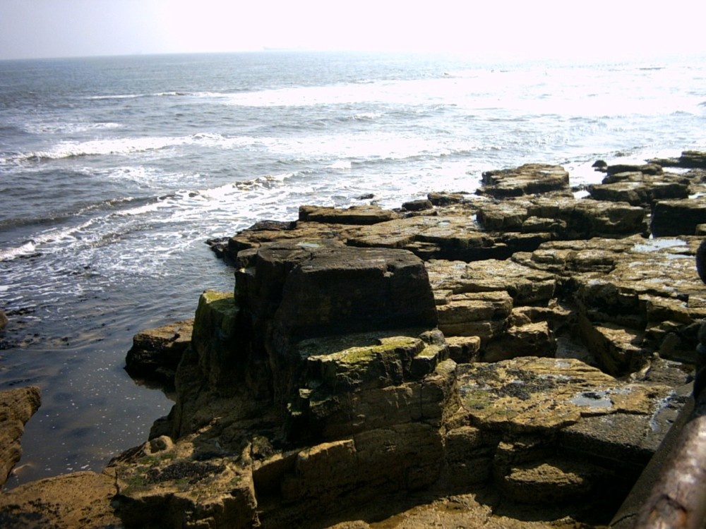 The remains of the Elephant Rock in Hartlepool, County Durham.